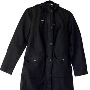 Levi’s Black Jacket Water Repellent Lightweight Hooded Raincoat Size Xtra Small